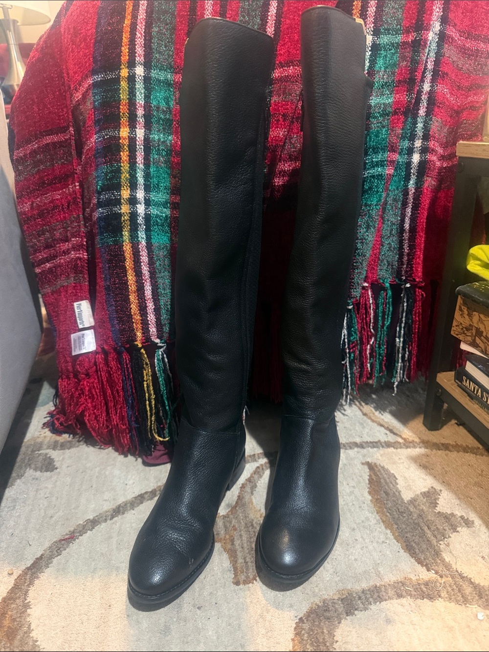 Cole Haan Black Duchess Over-the-Knee Leather Boots